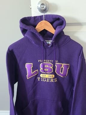 LSU Tigers Purple Hoodie with Yellow Logo